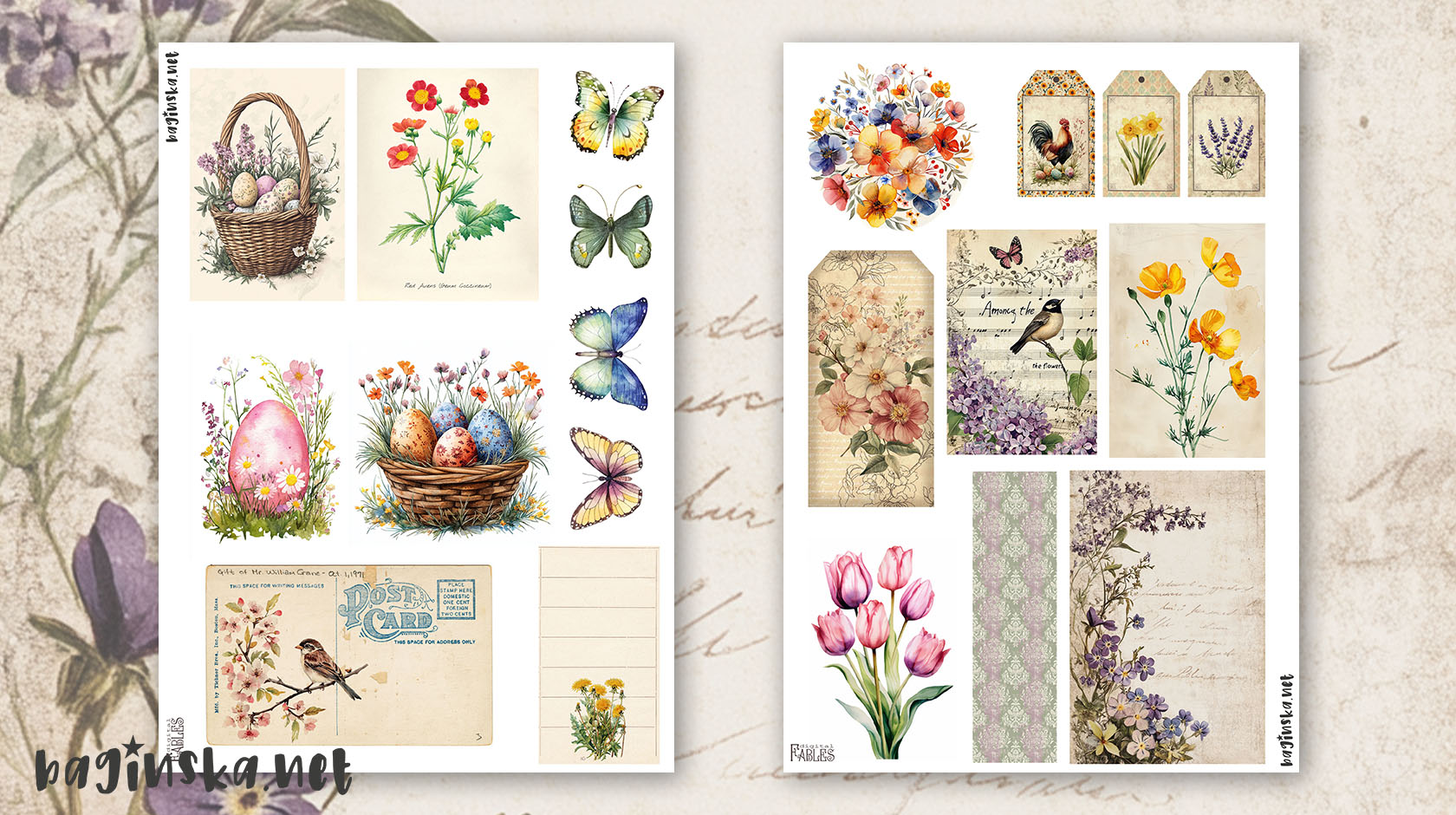 Spring Ephemera – Free Journal Ephemera